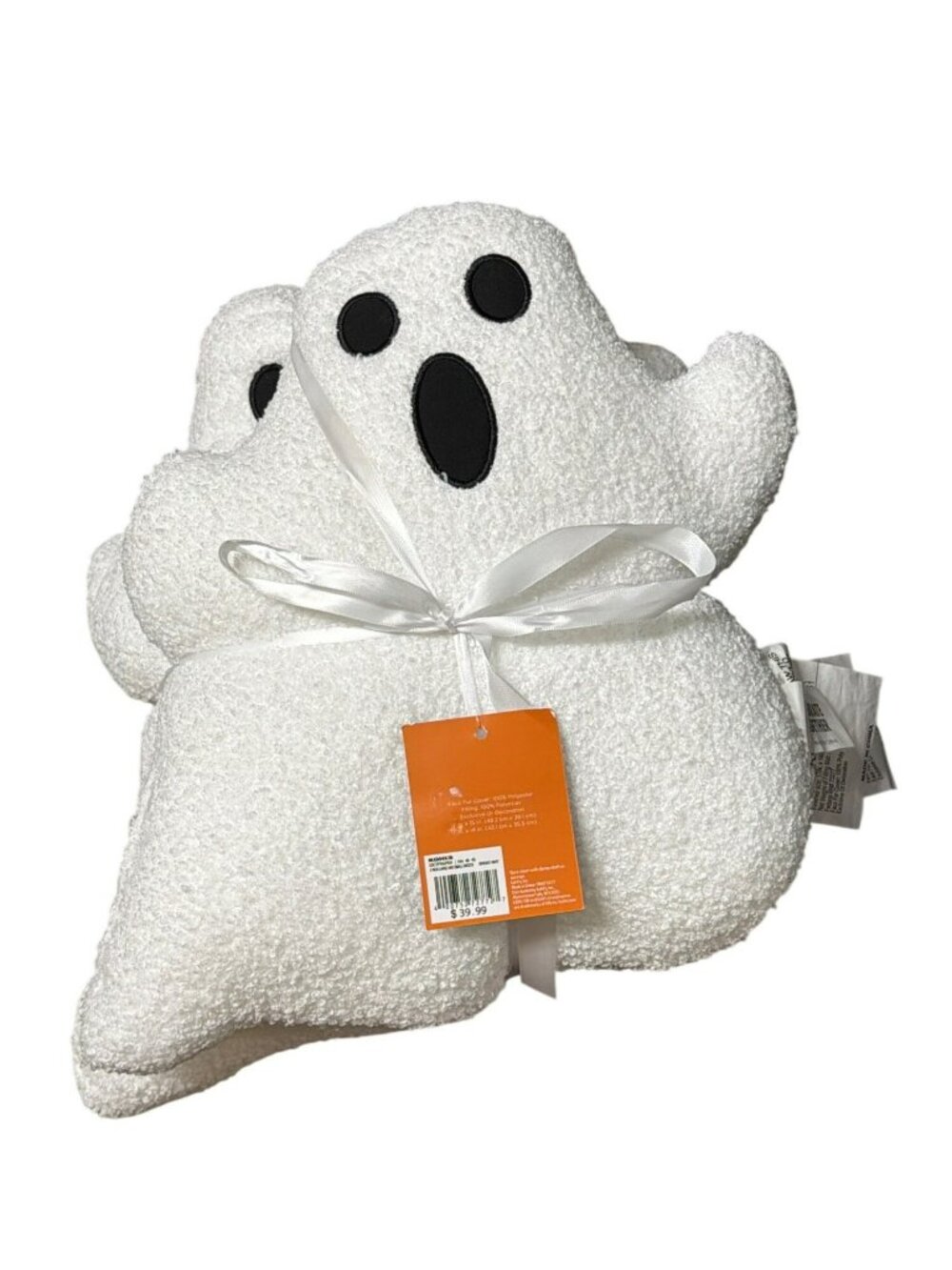 2-Pack White Ghost Decorative Pillows Halloween Accent Kohls